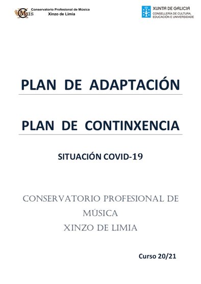 Plan Continxencia do Conservatorio