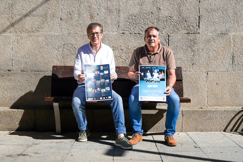Carlos Gómez e Amador Díaz presentando a programación do verán cultural 2025