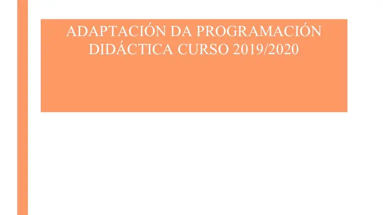 Adaptaciones programaciones Cmus Xinzo de Limia