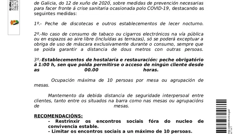 Bando novas medidas Covid