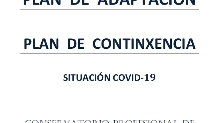 Plan Continxencia do Conservatorio