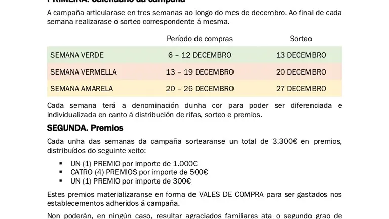 BASES Sorteos Nadal 2020