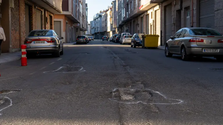 Rúa San Sebastián antes do arreglo