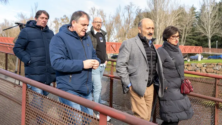 Visita ás obras de saneamento.