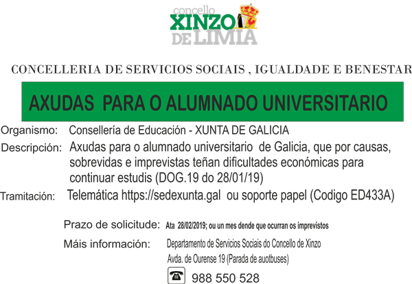 Axudas para estudantes universitarios