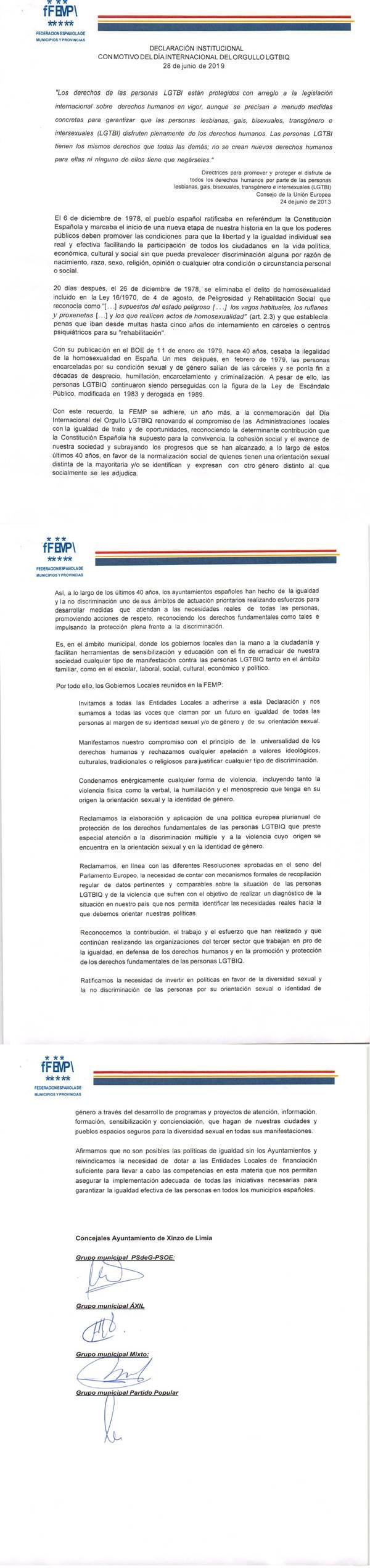 declaración institucional