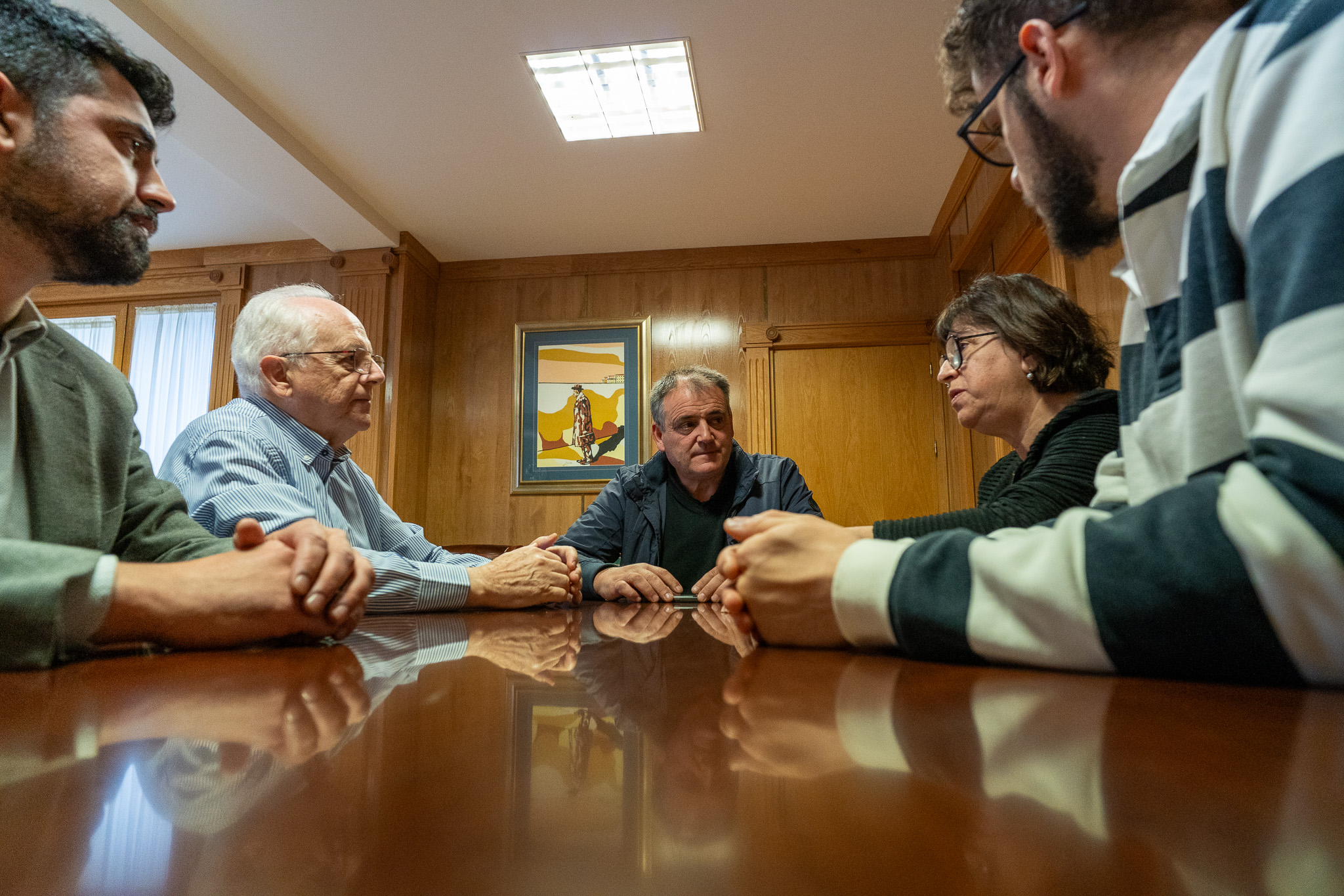 Momento da reunión.