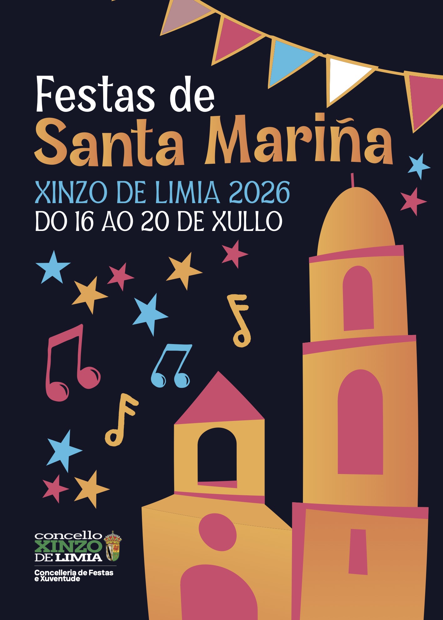 Cartel Festas de Santa Mariña 2026.